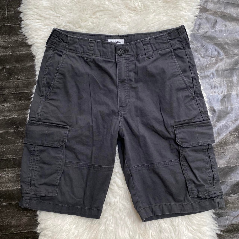 GOODFELLOW & CO CARGO UTILITY GREY MENS SHORTS CASUAL GORPCORE HIKING CAMPING